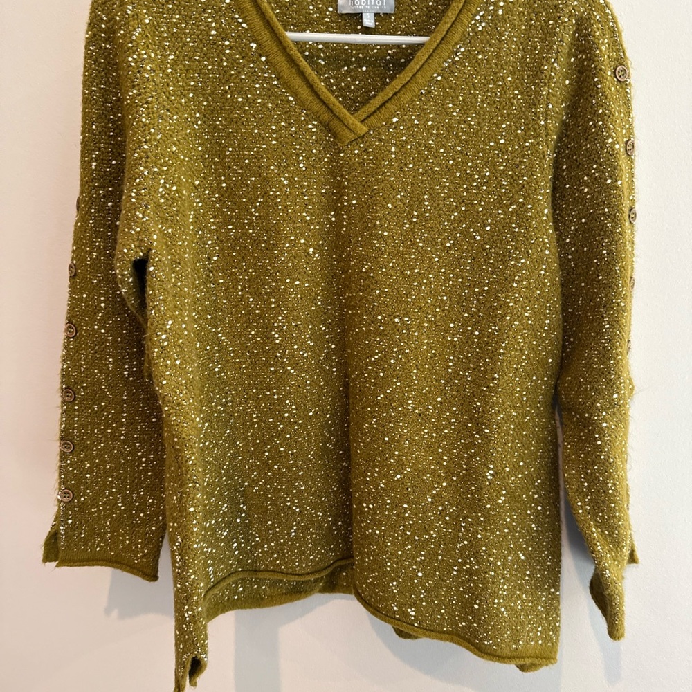 Habitat Olive V-Neck‎ Sweater